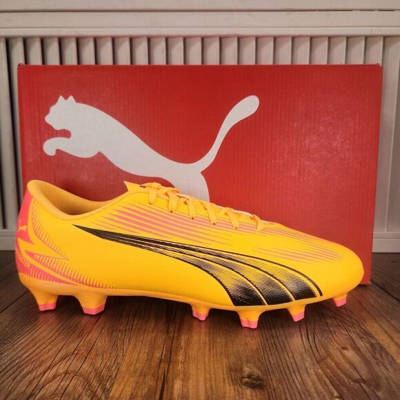 PUMA Ultra Play FG/AG Men's 11 Sun Stream Black Athletic Soccer Cleats 107763-03 - Picture 1 of 11